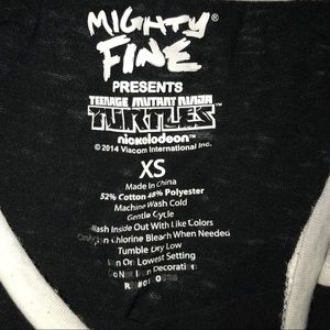 Mighty Fine Tops - Ninja Turtles In Pizza We Crust Baseball Tee Mighty Fine Tops - Ninja Turtles In Pizza We Crust Baseball Tee